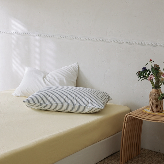 91家纺网 家纺一手货源 找家纺 棉眠 2026新款调色盘水洗棉混搭单品系列-单床笠 糖果黄