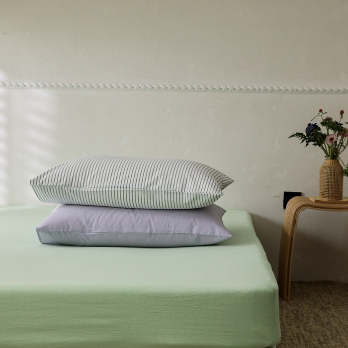 91家纺网 家纺一手货源 找家纺 棉眠 2026新款调色盘水洗棉混搭单品系列-单床笠 糖果绿