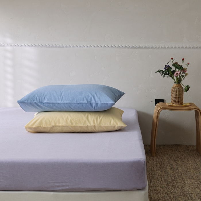 91家纺网 家纺一手货源 找家纺 棉眠 2026新款调色盘水洗棉混搭单品系列-单床笠 糖果紫