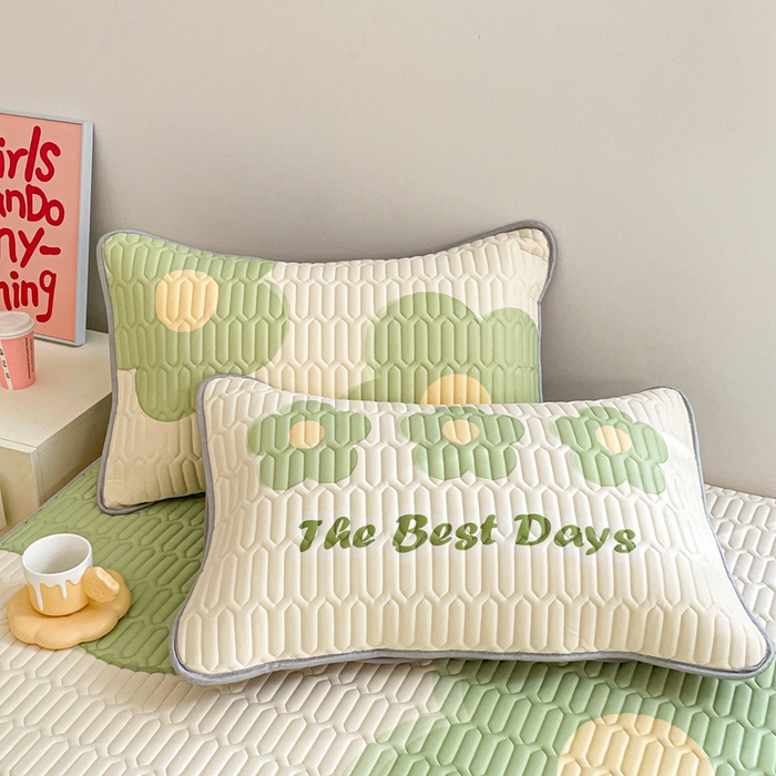 91家纺网 家纺一手货源 找家纺 川悦生活 2026春夏新款凉感丝凉席凉席席子 绿意花哆