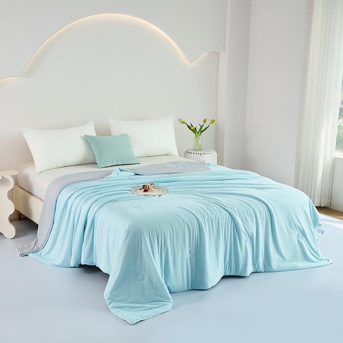 91家纺网 家纺一手货源 找家纺 （总）美丽折家纺 2026新款A类氨纶凉感天丝夏被子被芯冰激凌夏被西瓜凉感丝