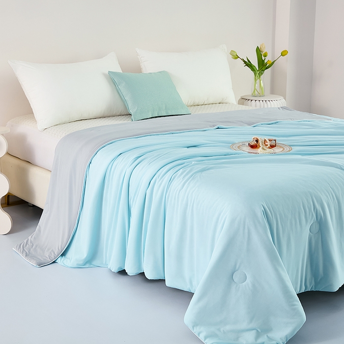 91家纺网 家纺一手货源 找家纺 （总）美丽折家纺 2026新款A类氨纶凉感天丝夏被子被芯冰激凌夏被西瓜凉感丝