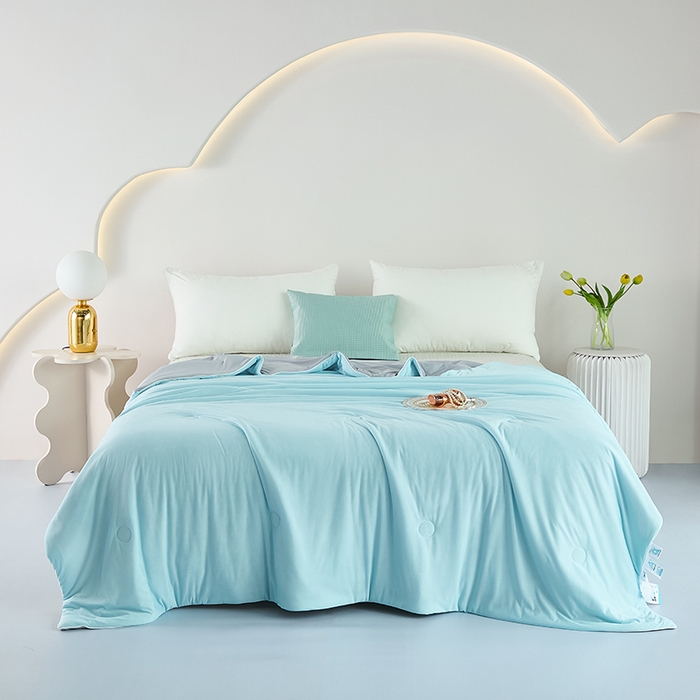 91家纺网 家纺一手货源 找家纺 （总）美丽折家纺 2026新款A类氨纶凉感天丝夏被子被芯冰激凌夏被西瓜凉感丝