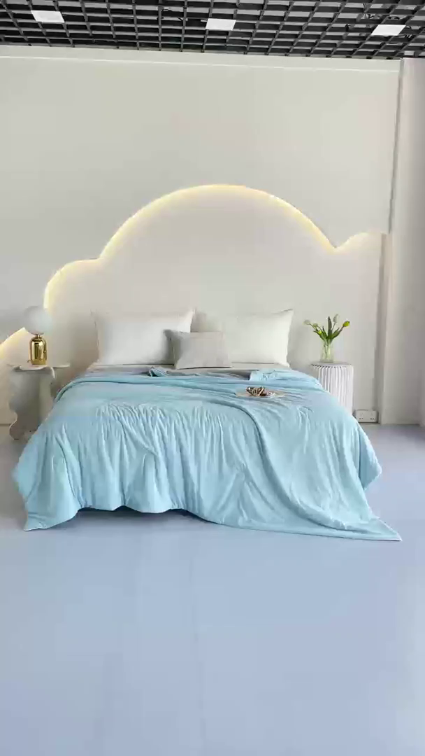 91家纺网 家纺一手货源 找家纺 （总）美丽折家纺 2026新款A类氨纶凉感天丝夏被子被芯冰激凌夏被西瓜凉感丝