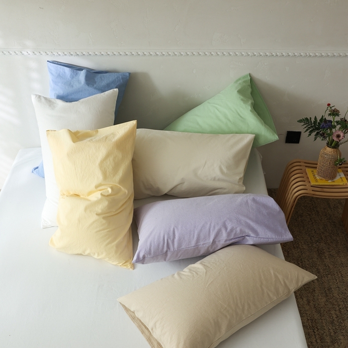 91家纺网 家纺一手货源 找家纺 （总）棉眠 2026新款调色盘水洗棉混搭单品系列-单枕套