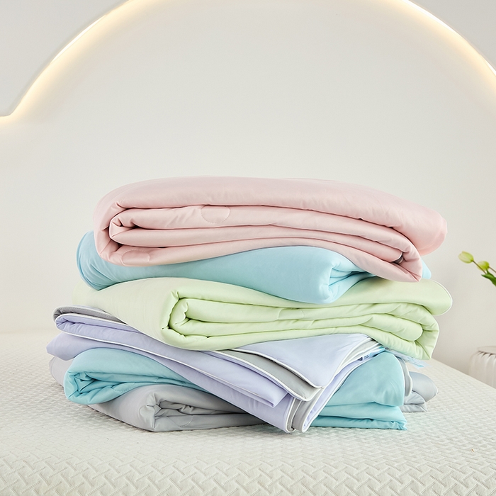 91家纺网 家纺一手货源 找家纺 （总）美丽折家纺 2026新款A类氨纶凉感天丝夏被子被芯冰激凌夏被西瓜凉感丝