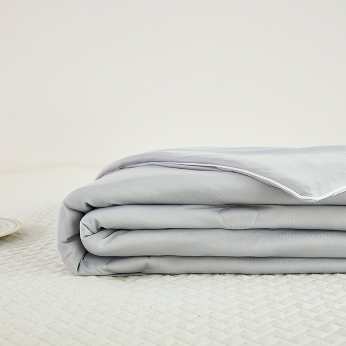 91家纺网 家纺一手货源 找家纺 美丽折家纺 2026新款A类氨纶凉感天丝夏被子被芯冰激凌夏被西瓜凉感丝 冰川灰