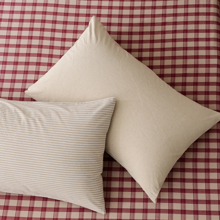 91家纺网 家纺一手货源 找家纺 棉眠 2026新款调色盘水洗棉混搭单品系列-单枕套 卡其