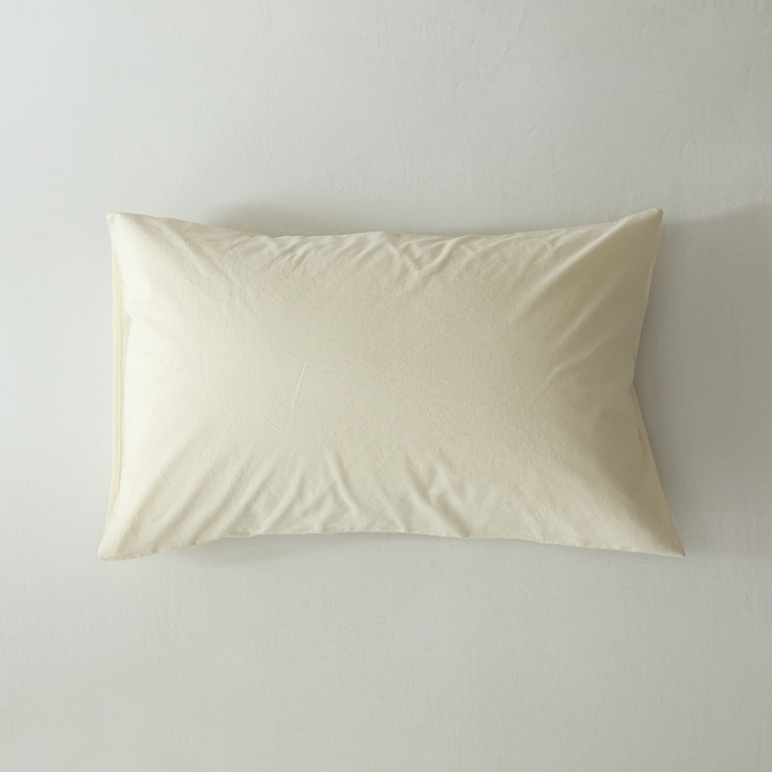 棉眠 2026新款调色盘水洗棉混搭单品系列-单枕套 浅米黄