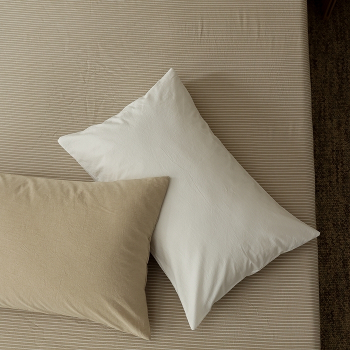 91家纺网 家纺一手货源 找家纺 棉眠 2026新款调色盘水洗棉混搭单品系列-单枕套 浅米黄