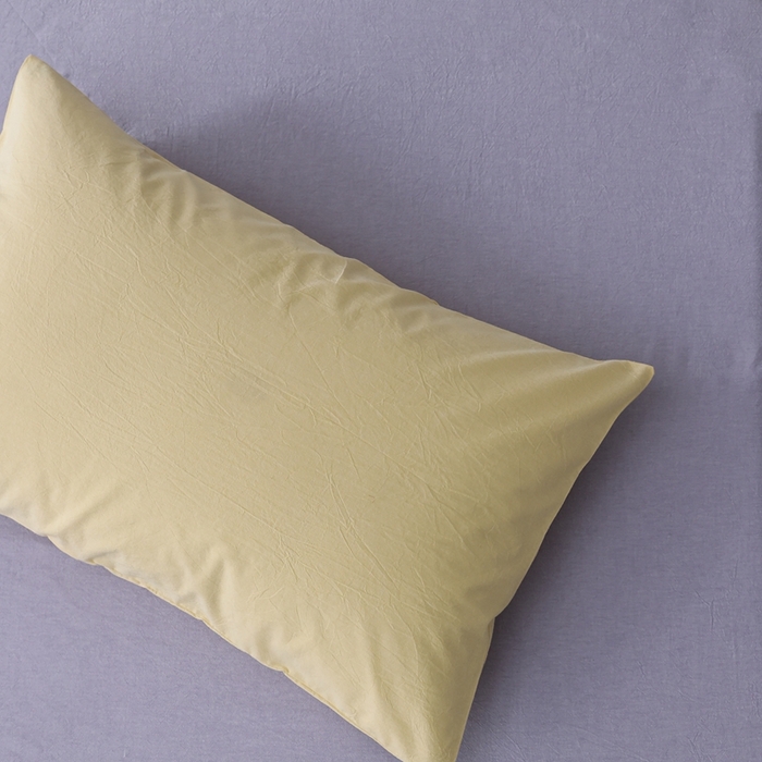 91家纺网 家纺一手货源 找家纺 棉眠 2026新款调色盘水洗棉混搭单品系列-单枕套 糖果黄