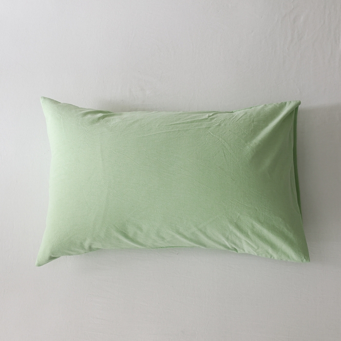 棉眠 2026新款调色盘水洗棉混搭单品系列-单枕套 糖果绿