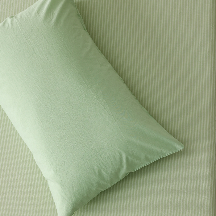 91家纺网 家纺一手货源 找家纺 棉眠 2026新款调色盘水洗棉混搭单品系列-单枕套 糖果绿