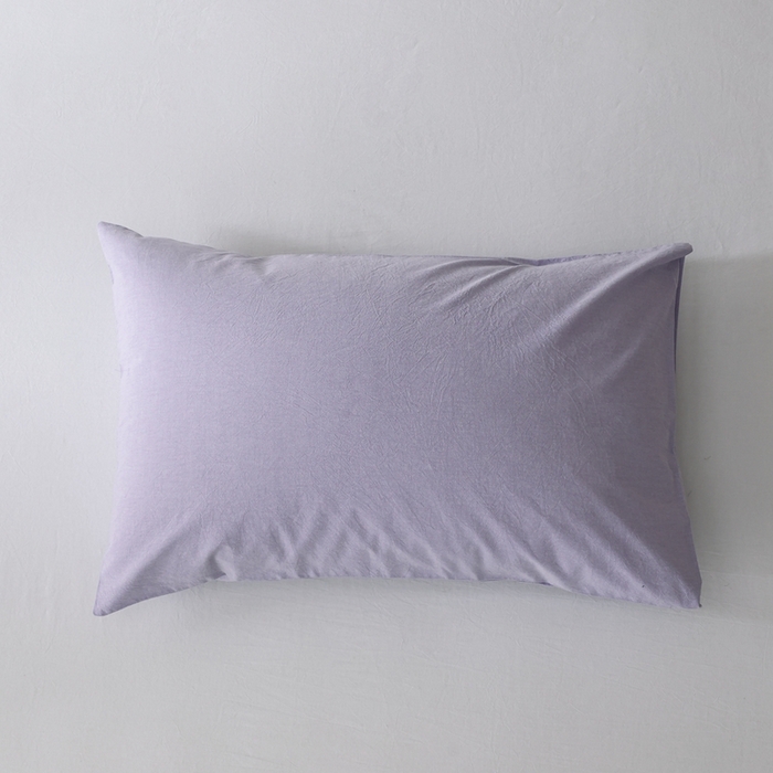 棉眠 2026新款调色盘水洗棉混搭单品系列-单枕套 糖果紫