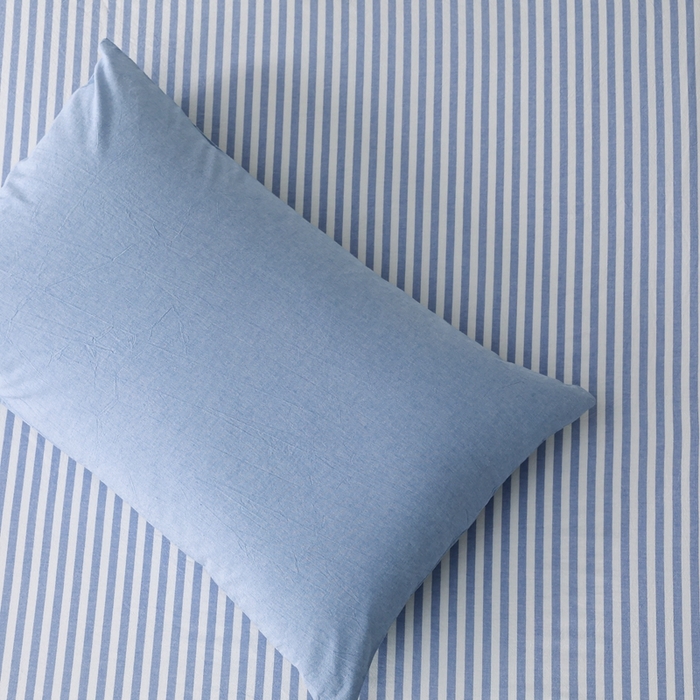 91家纺网 家纺一手货源 找家纺 棉眠 2026新款调色盘水洗棉混搭单品系列-单枕套 天蓝