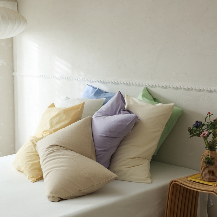 91家纺网 家纺一手货源 找家纺 棉眠 2026新款调色盘水洗棉混搭单品系列-单枕套 组合图