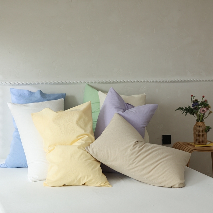 91家纺网 家纺一手货源 找家纺 棉眠 2026新款调色盘水洗棉混搭单品系列-单枕套 组合图