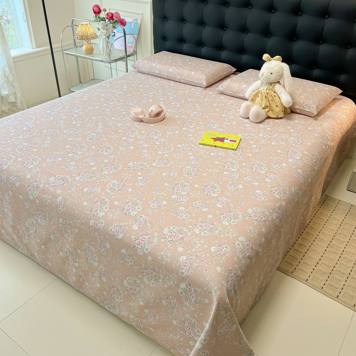 91家纺网 家纺一手货源 找家纺 韩巢家纺 2026新款老粗布床单凉席席子床单单件 爱如星辰【老粗布】