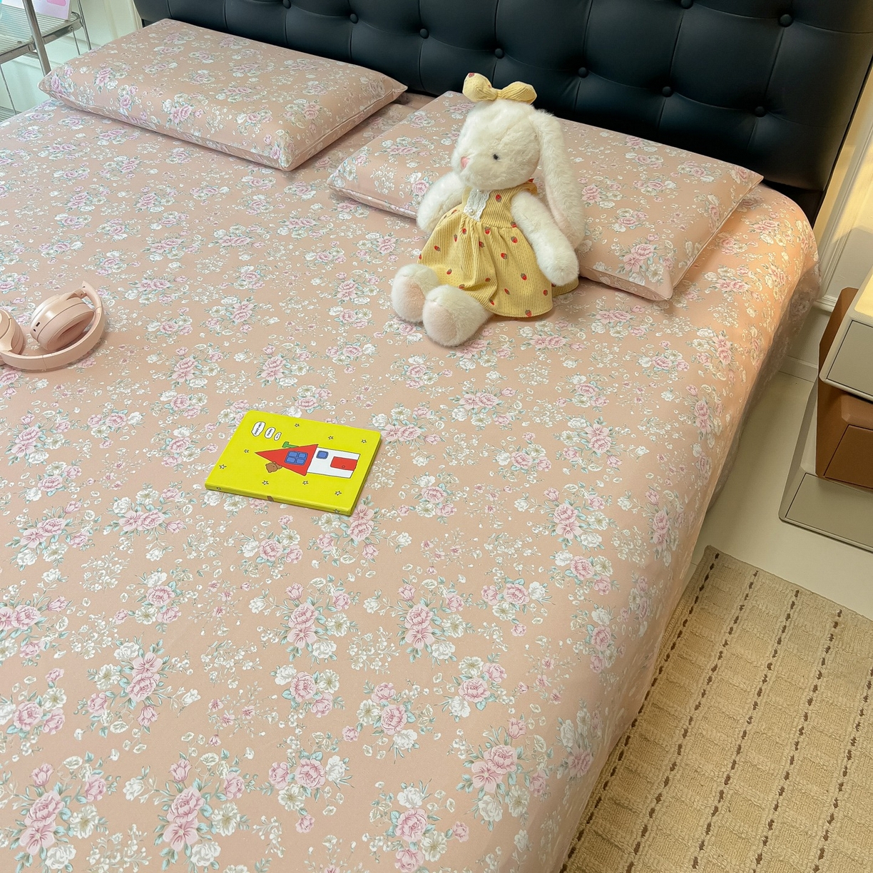 91家纺网 家纺一手货源 找家纺 韩巢家纺 2026新款老粗布床单凉席席子床单单件 爱如星辰【老粗布】