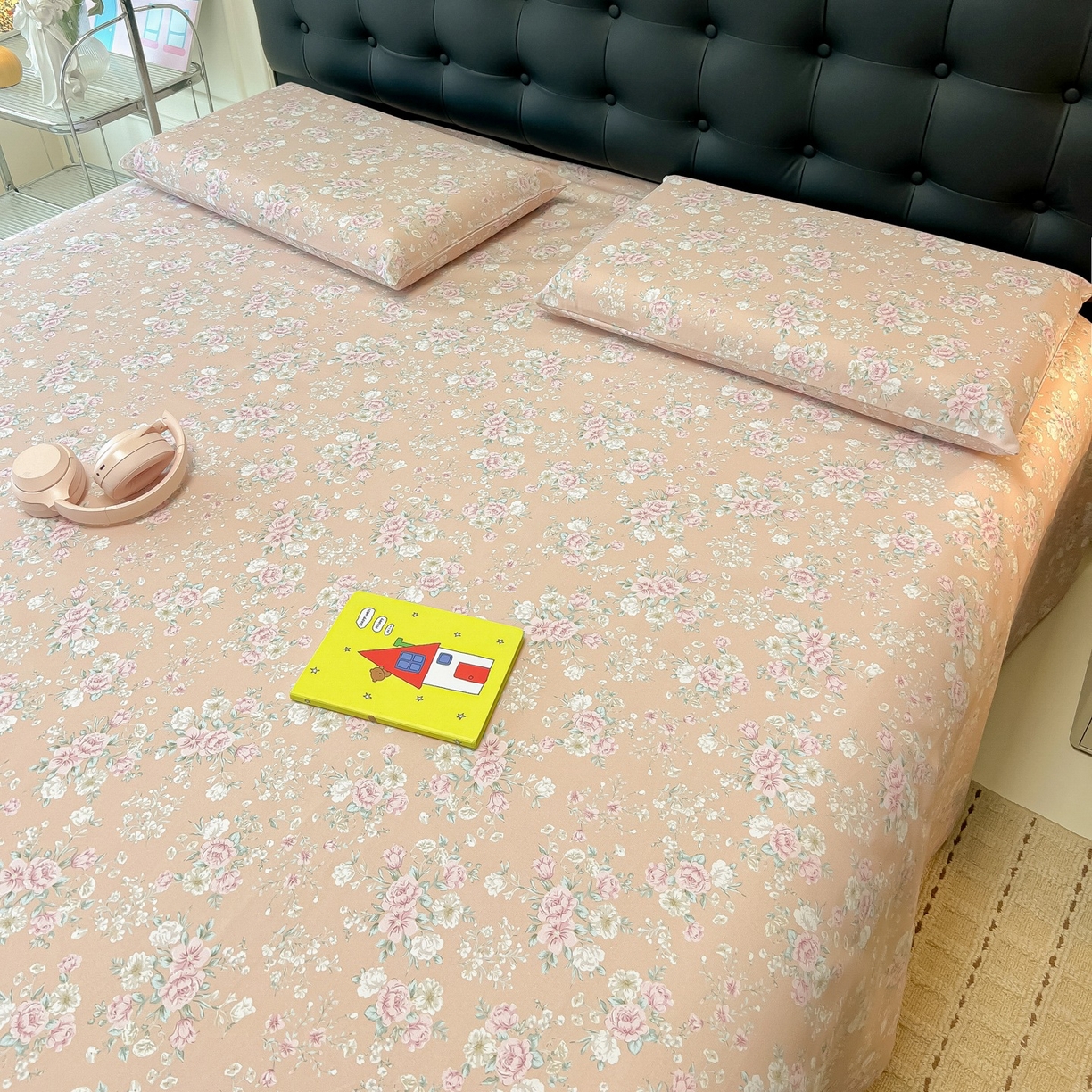 91家纺网 家纺一手货源 找家纺 韩巢家纺 2026新款老粗布床单凉席席子床单单件 爱如星辰【老粗布】