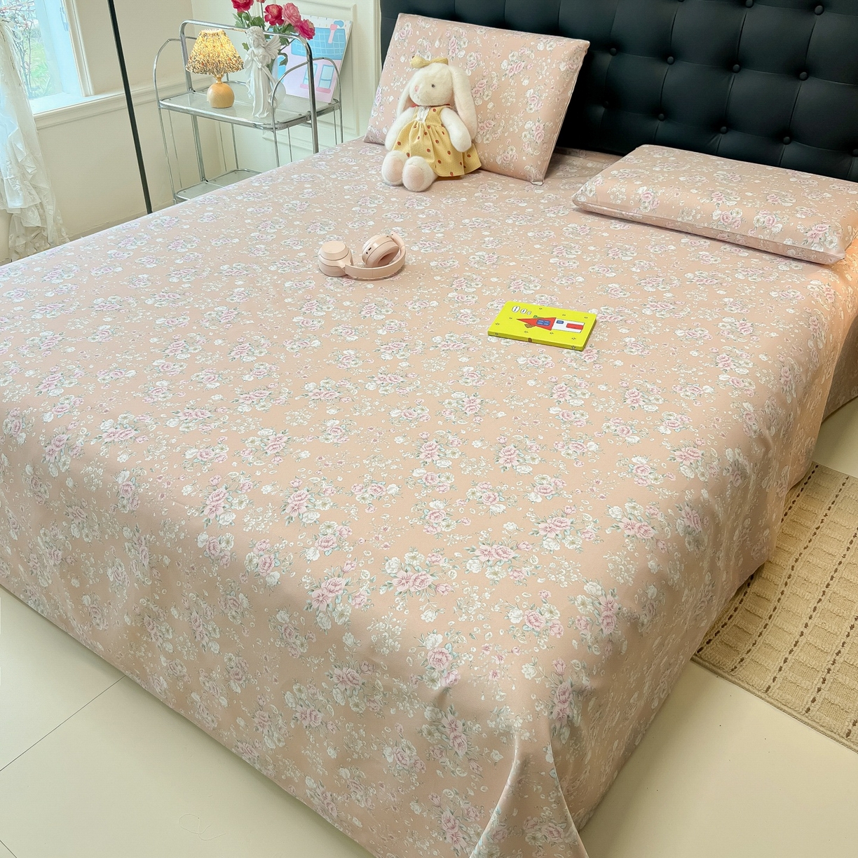 91家纺网 家纺一手货源 找家纺 韩巢家纺 2026新款老粗布床单凉席席子床单单件 爱如星辰【老粗布】