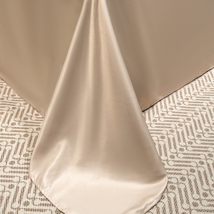 91家纺网 家纺一手货源 找家纺 金牛座家纺 2026新款亮丝细斜纹贡缎提花重工刺绣四件套床盖四件套-醉蝶 醉蝶-香槟