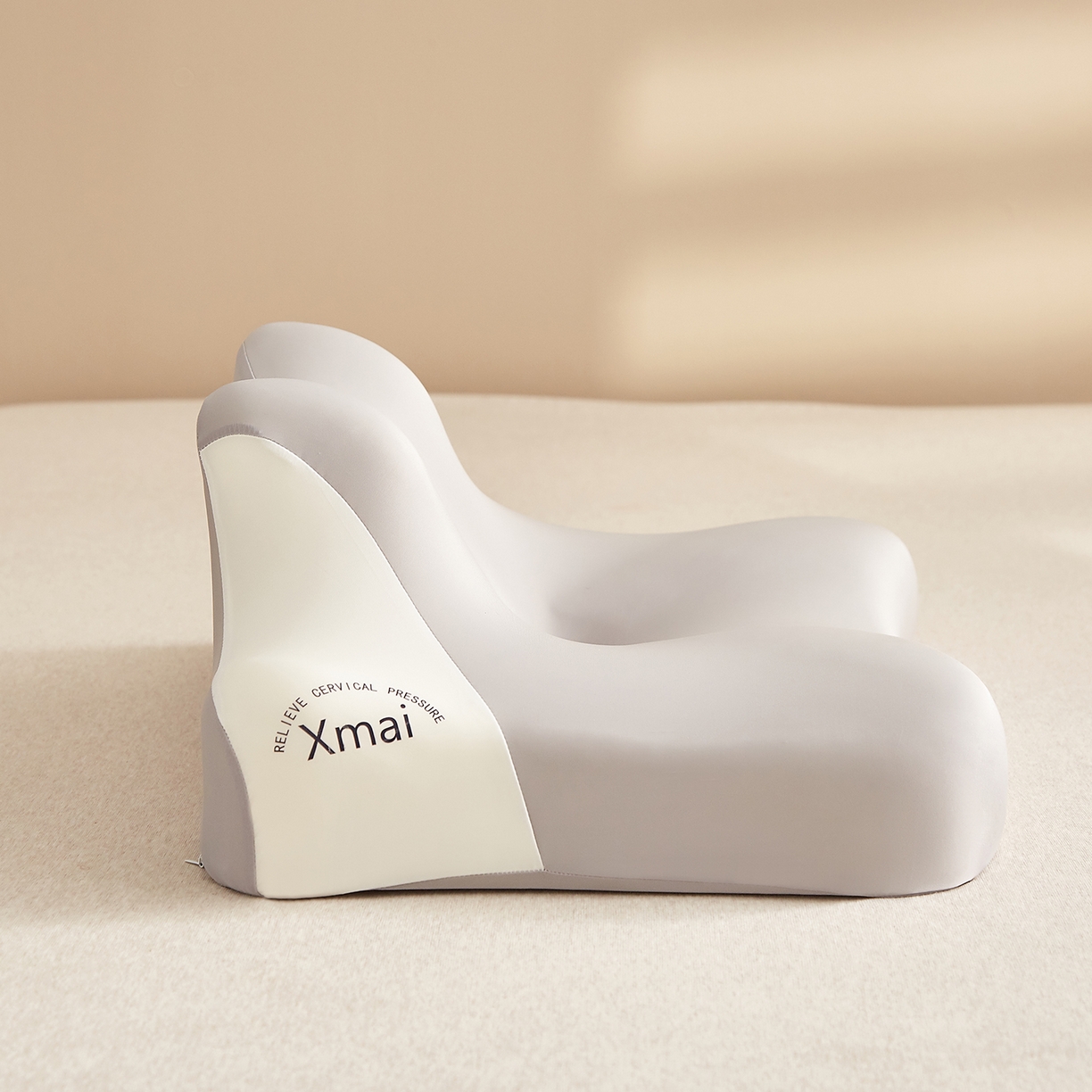 91家纺网 家纺一手货源 找家纺 珍贝家纺 2026新款跨境出口外贸记忆棉多功能慢回弹趴枕睡眠趴睡枕头枕芯 午睡趴枕-高级灰