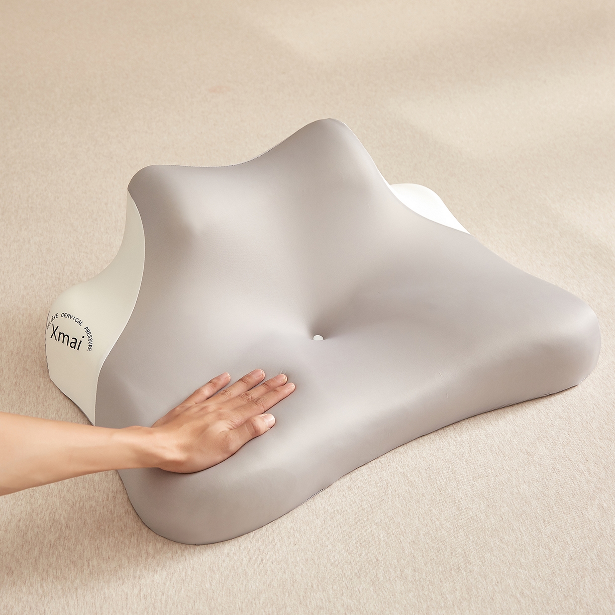 91家纺网 家纺一手货源 找家纺 珍贝家纺 2026新款跨境出口外贸记忆棉多功能慢回弹趴枕睡眠趴睡枕头枕芯 午睡趴枕-高级灰