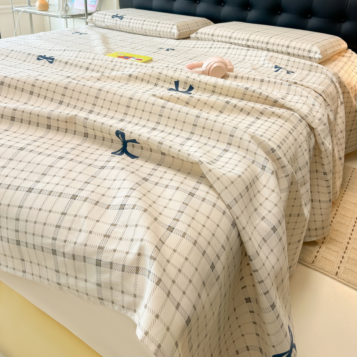 91家纺网 家纺一手货源 找家纺 韩巢家纺 2026新款老粗布床单凉席席子床单单件 格韵【老粗布】