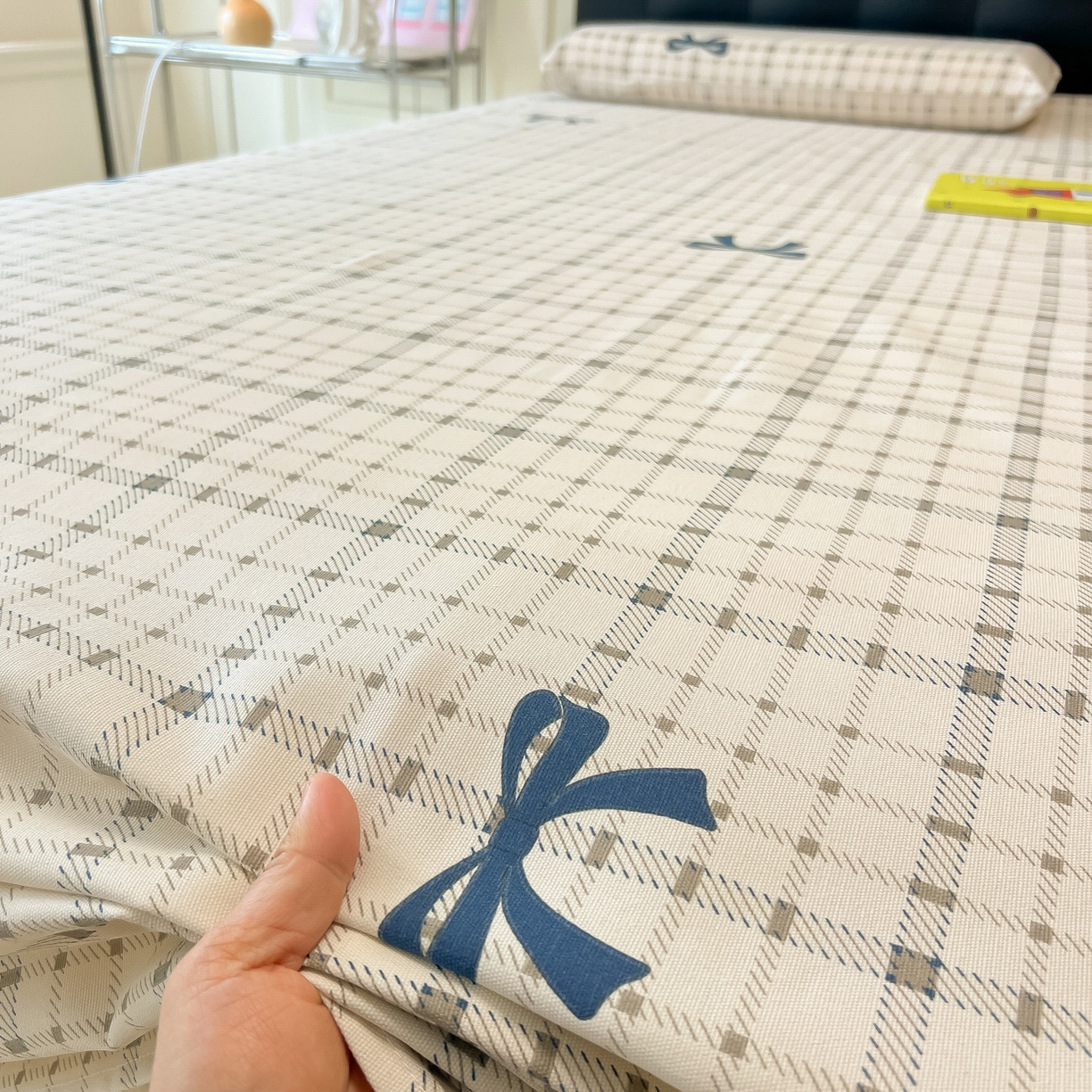 91家纺网 家纺一手货源 找家纺 韩巢家纺 2026新款老粗布床单凉席席子床单单件 格韵【老粗布】