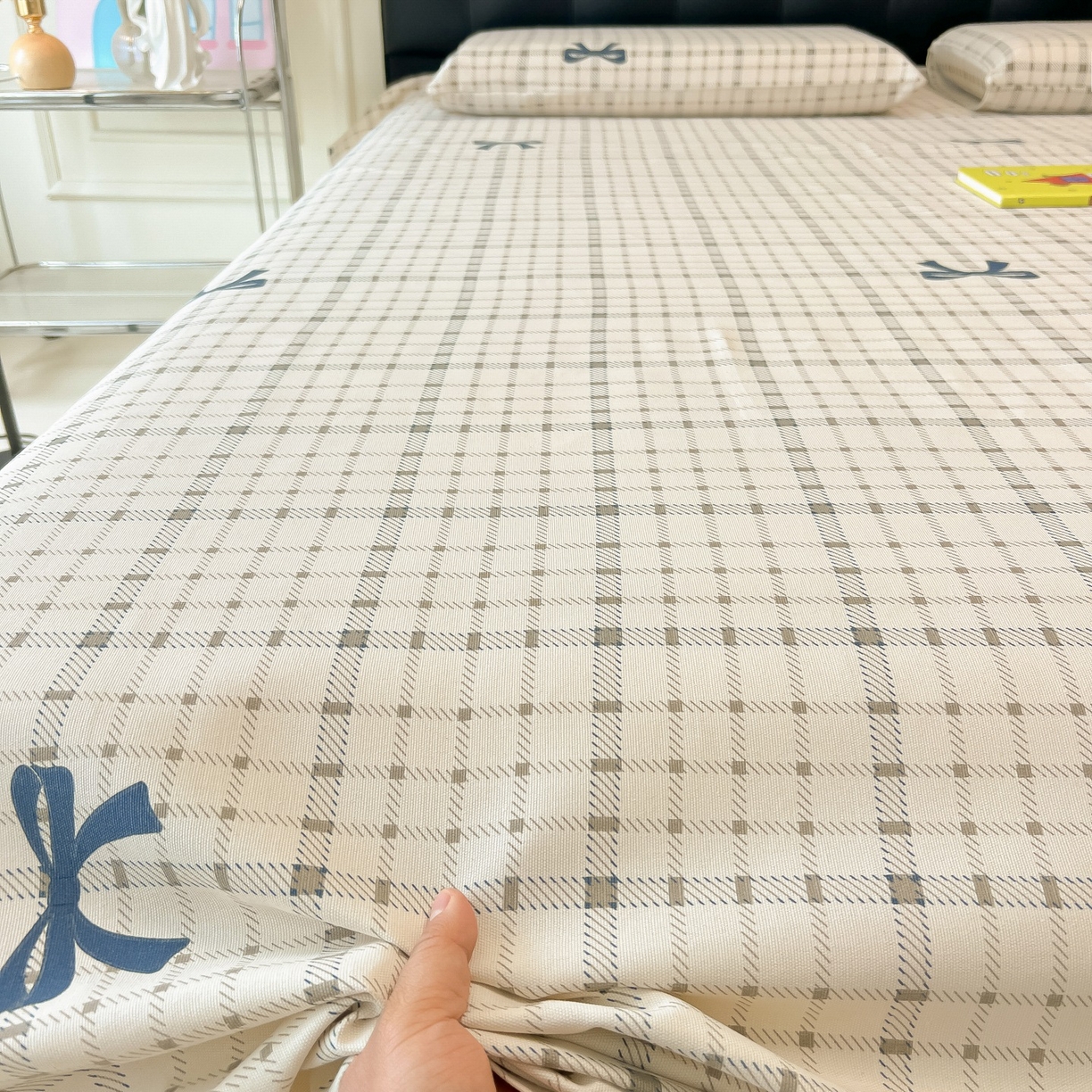 91家纺网 家纺一手货源 找家纺 韩巢家纺 2026新款老粗布床单凉席席子床单单件 格韵【老粗布】