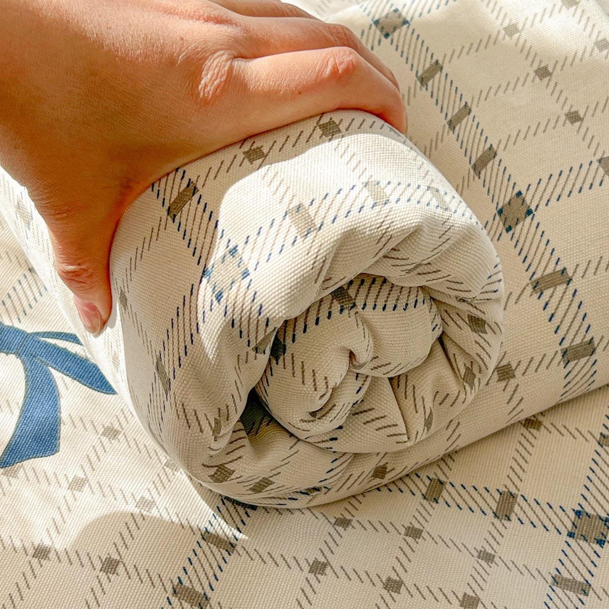 91家纺网 家纺一手货源 找家纺 韩巢家纺 2026新款老粗布床单凉席席子床单单件 格韵【老粗布】