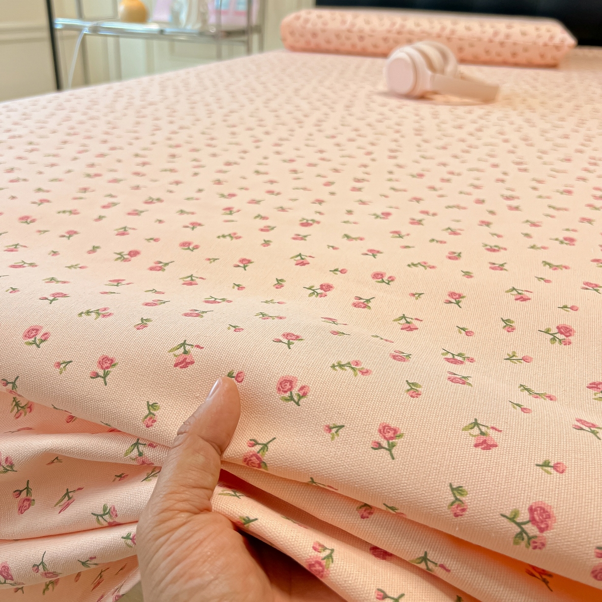 91家纺网 家纺一手货源 找家纺 韩巢家纺 2026新款老粗布床单凉席席子床单单件 花语【老粗布】