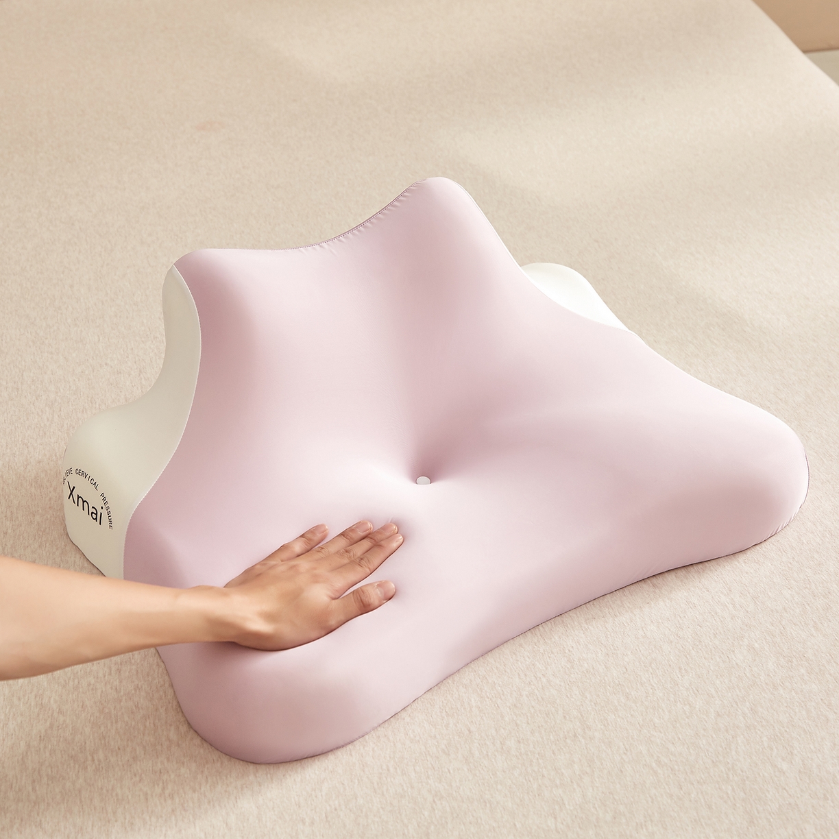 91家纺网 家纺一手货源 找家纺 珍贝家纺 2026新款跨境出口外贸记忆棉多功能慢回弹趴枕睡眠趴睡枕头枕芯 午睡趴枕-樱花粉