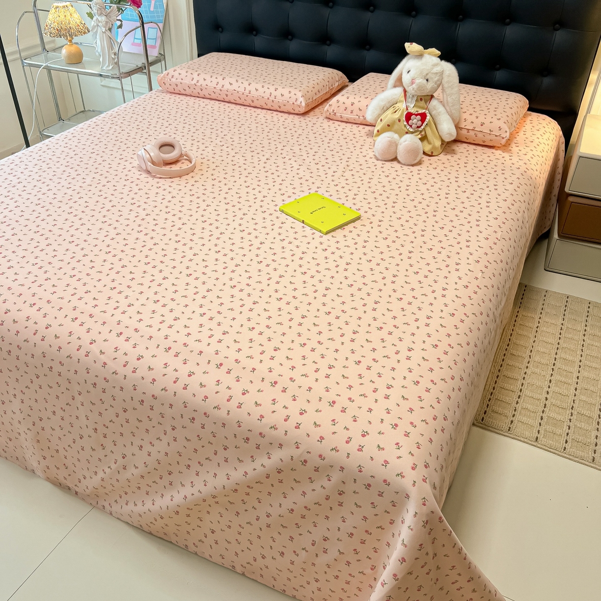 91家纺网 家纺一手货源 找家纺 韩巢家纺 2026新款老粗布床单凉席席子床单单件 花语【老粗布】