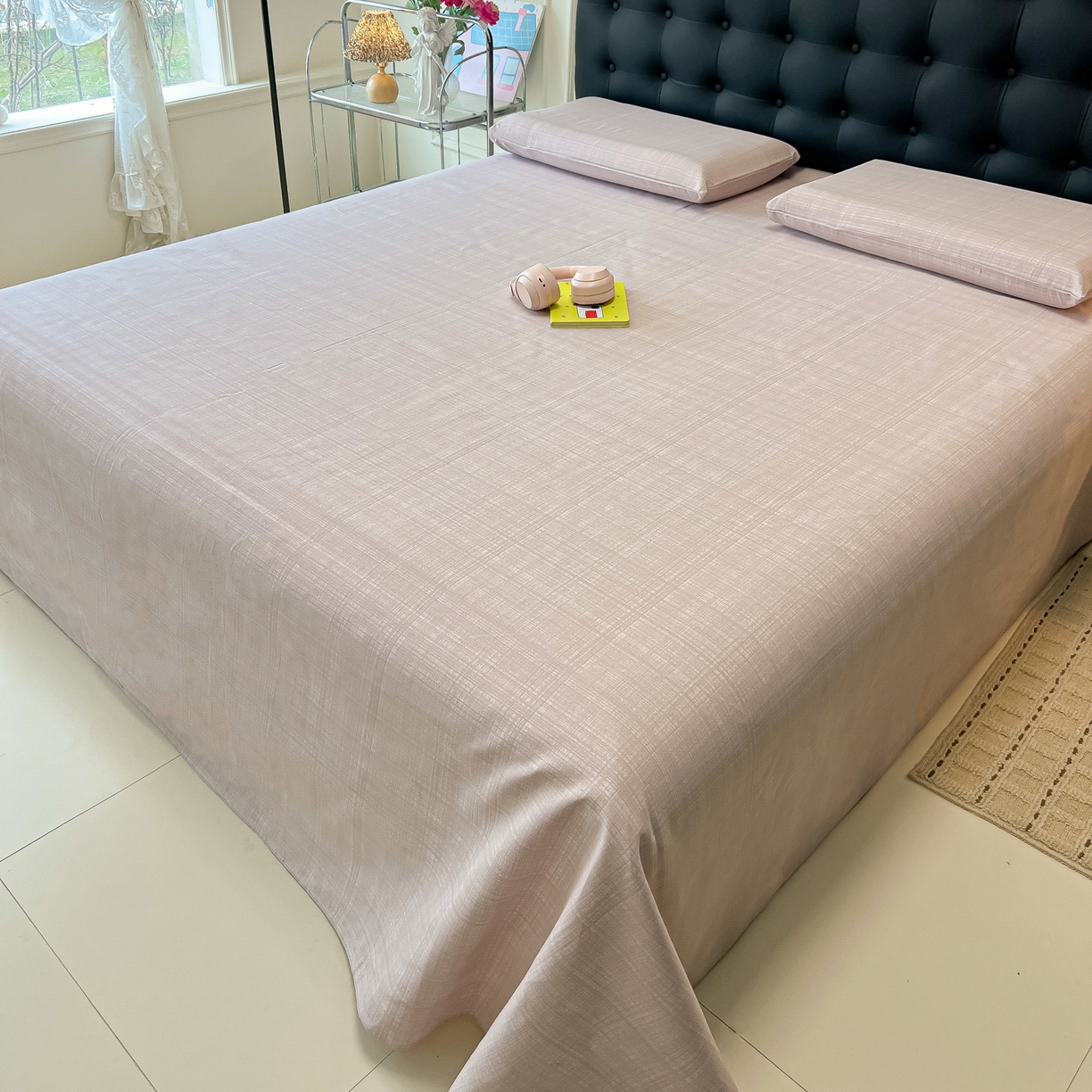 91家纺网 家纺一手货源 找家纺 韩巢家纺 2026新款老粗布床单凉席席子床单单件 静谧【老粗布】静谧【老粗布】