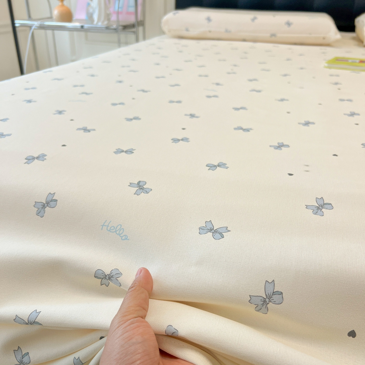 91家纺网 家纺一手货源 找家纺 韩巢家纺 2026新款老粗布床单凉席席子床单单件 兰相思【老粗布】