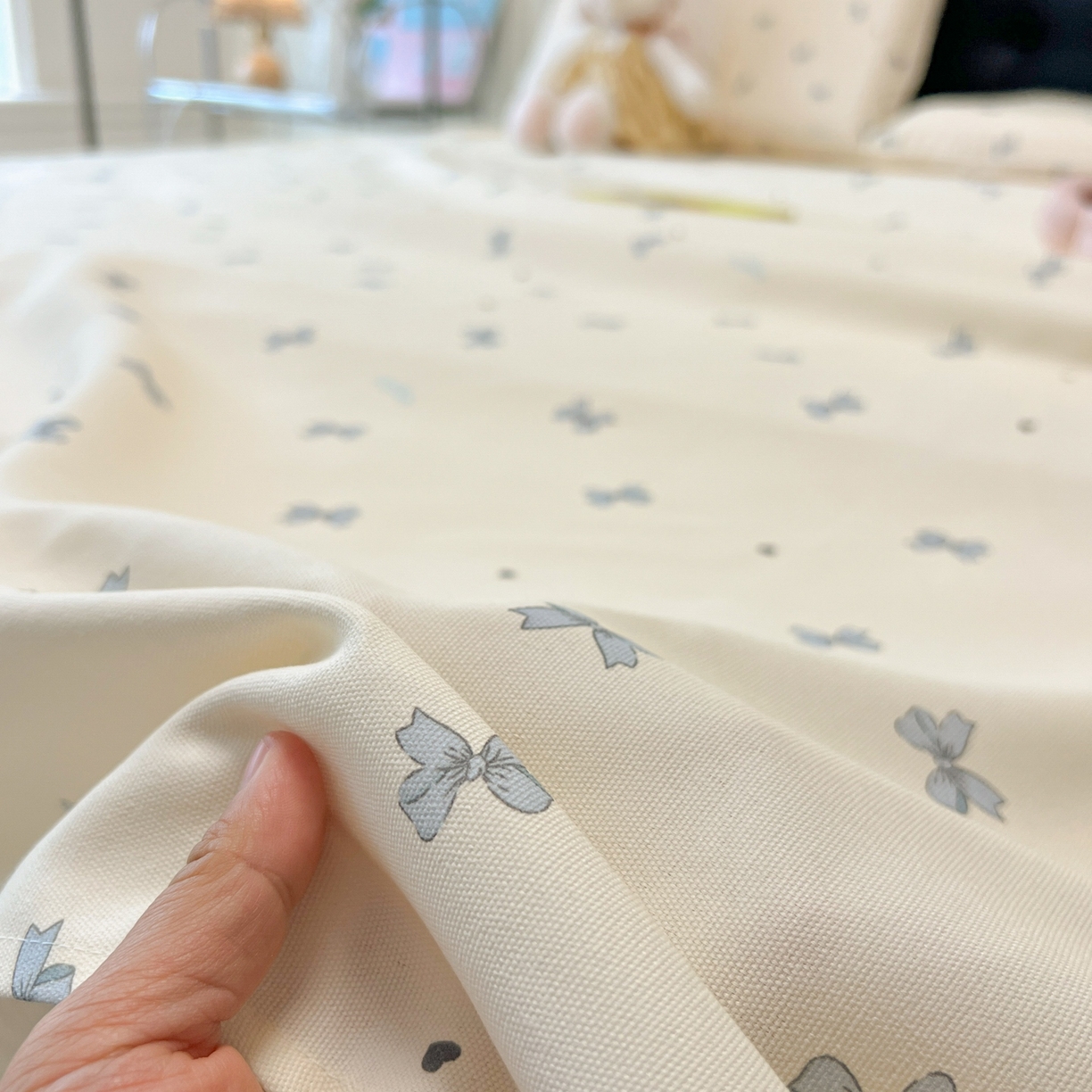 91家纺网 家纺一手货源 找家纺 韩巢家纺 2026新款老粗布床单凉席席子床单单件 兰相思【老粗布】