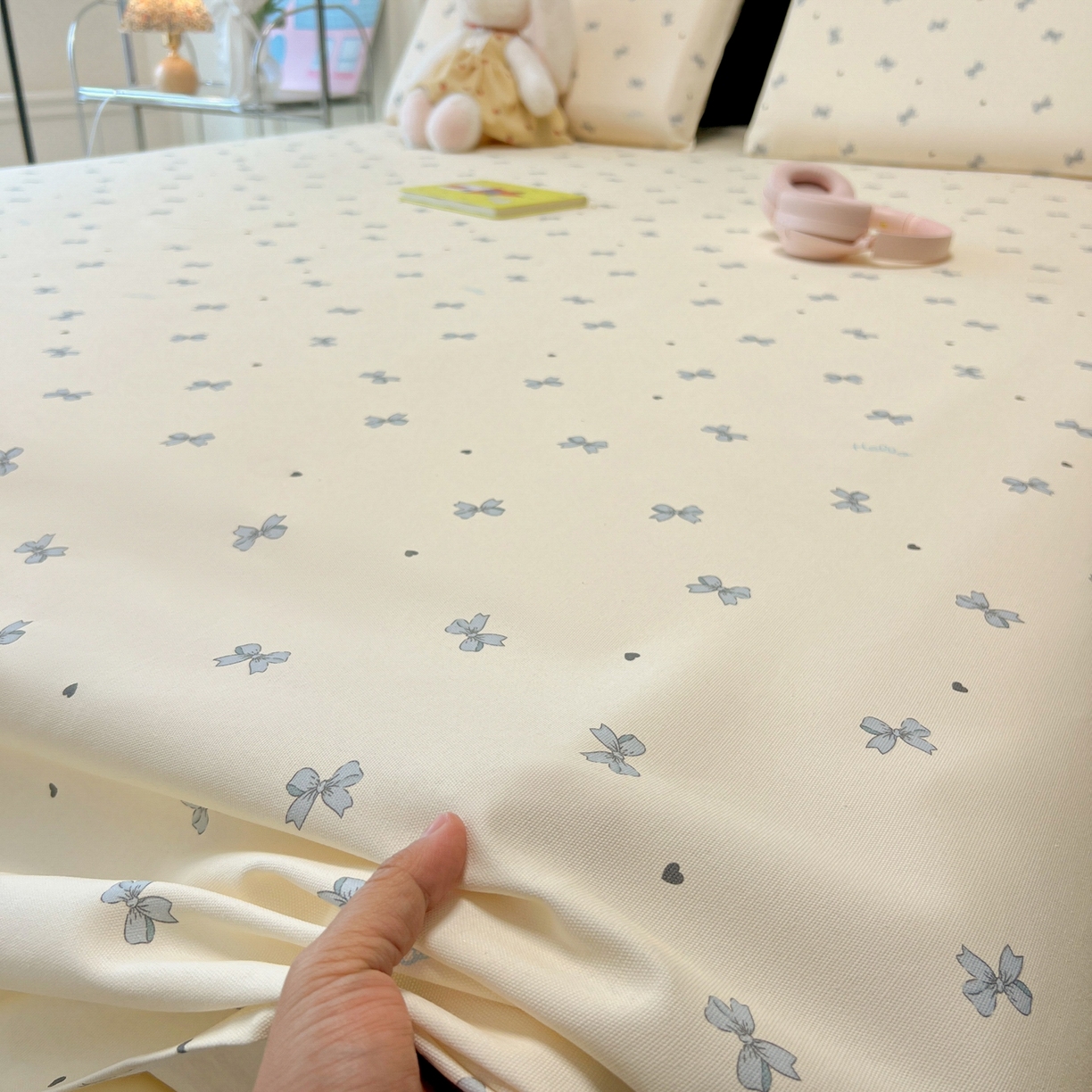 91家纺网 家纺一手货源 找家纺 韩巢家纺 2026新款老粗布床单凉席席子床单单件 兰相思【老粗布】