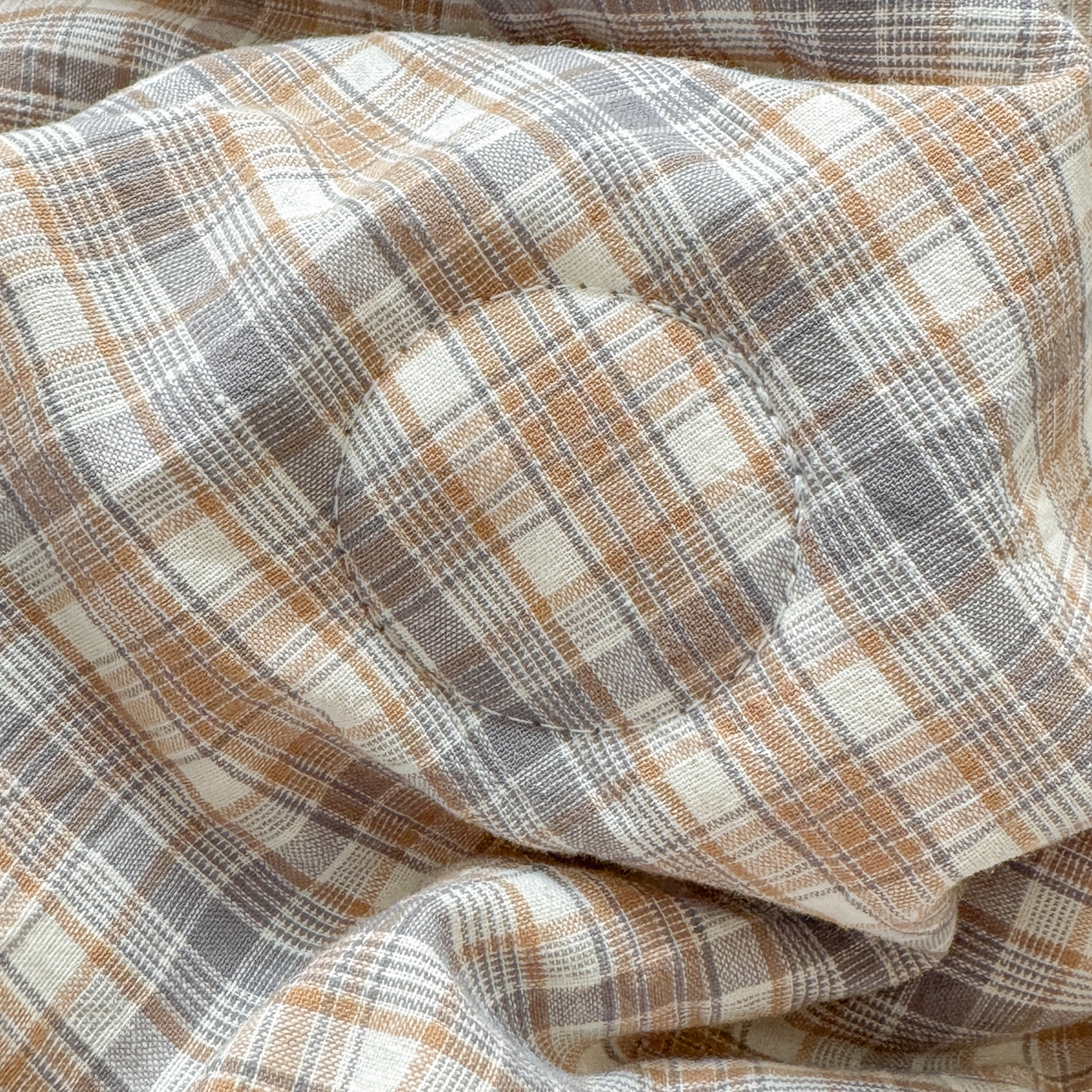 91家纺网 家纺一手货源 找家纺 雯雨家纺 2026新款A类全棉色织里外全棉夏被 米粒咖