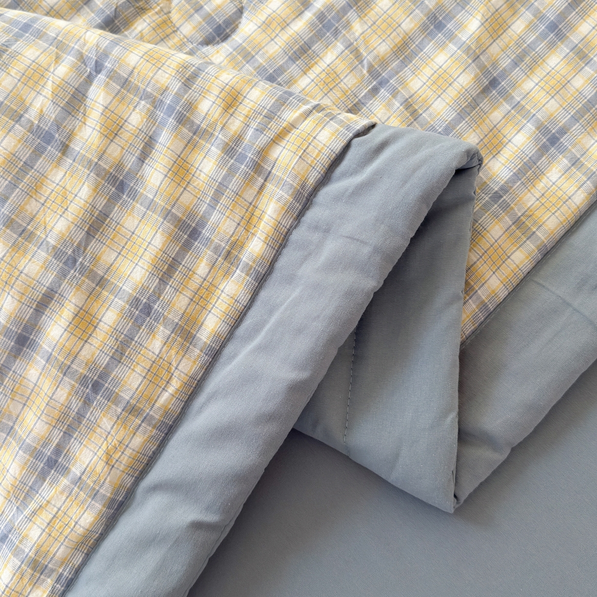 91家纺网 家纺一手货源 找家纺 雯雨家纺 2026新款A类全棉色织里外全棉夏被 米粒兰