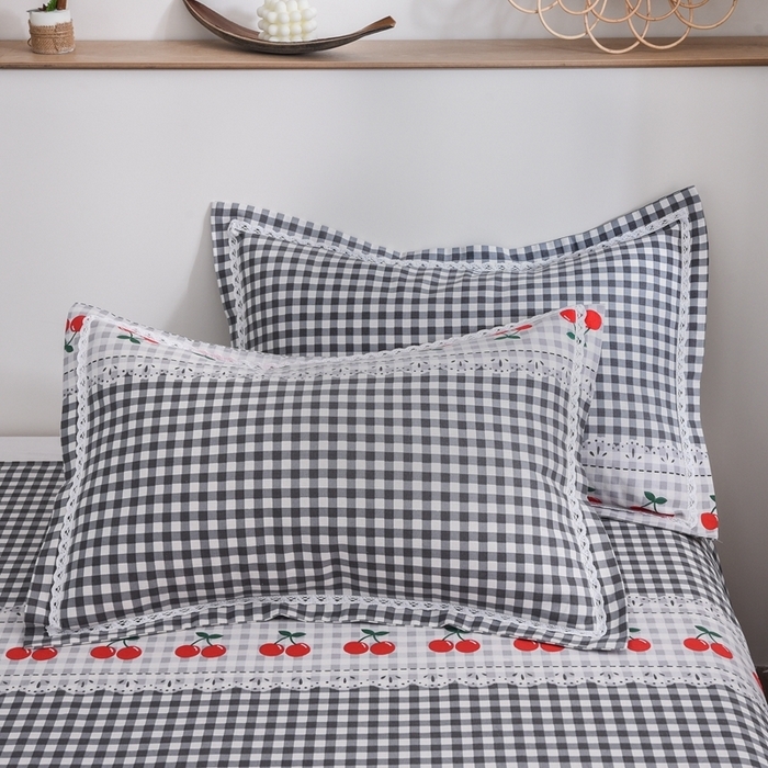 91家纺网 家纺一手货源 找家纺 （总）仟网汇 2026新款老粗布蕾丝花边凉席席子三件套（无纺布手提包装）