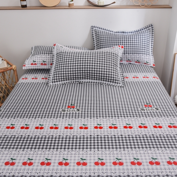 91家纺网 家纺一手货源 找家纺 （总）仟网汇 2026新款老粗布蕾丝花边凉席席子三件套（无纺布手提包装）