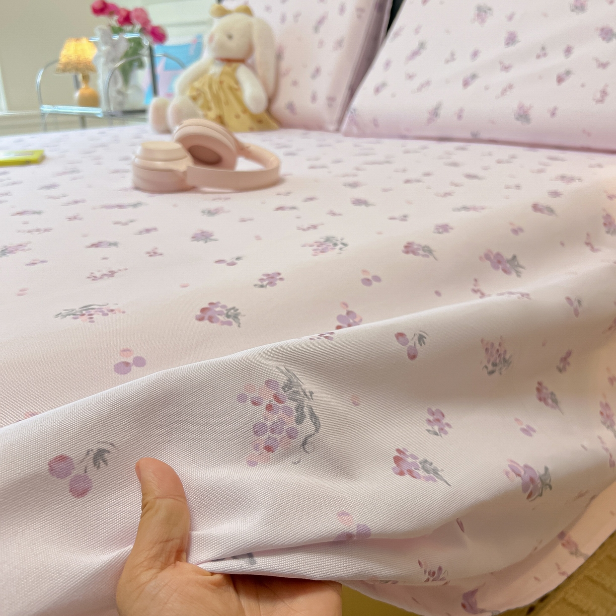 91家纺网 家纺一手货源 找家纺 韩巢家纺 2026新款老粗布床单凉席席子床单单件 葡萄七分甜【老粗布】