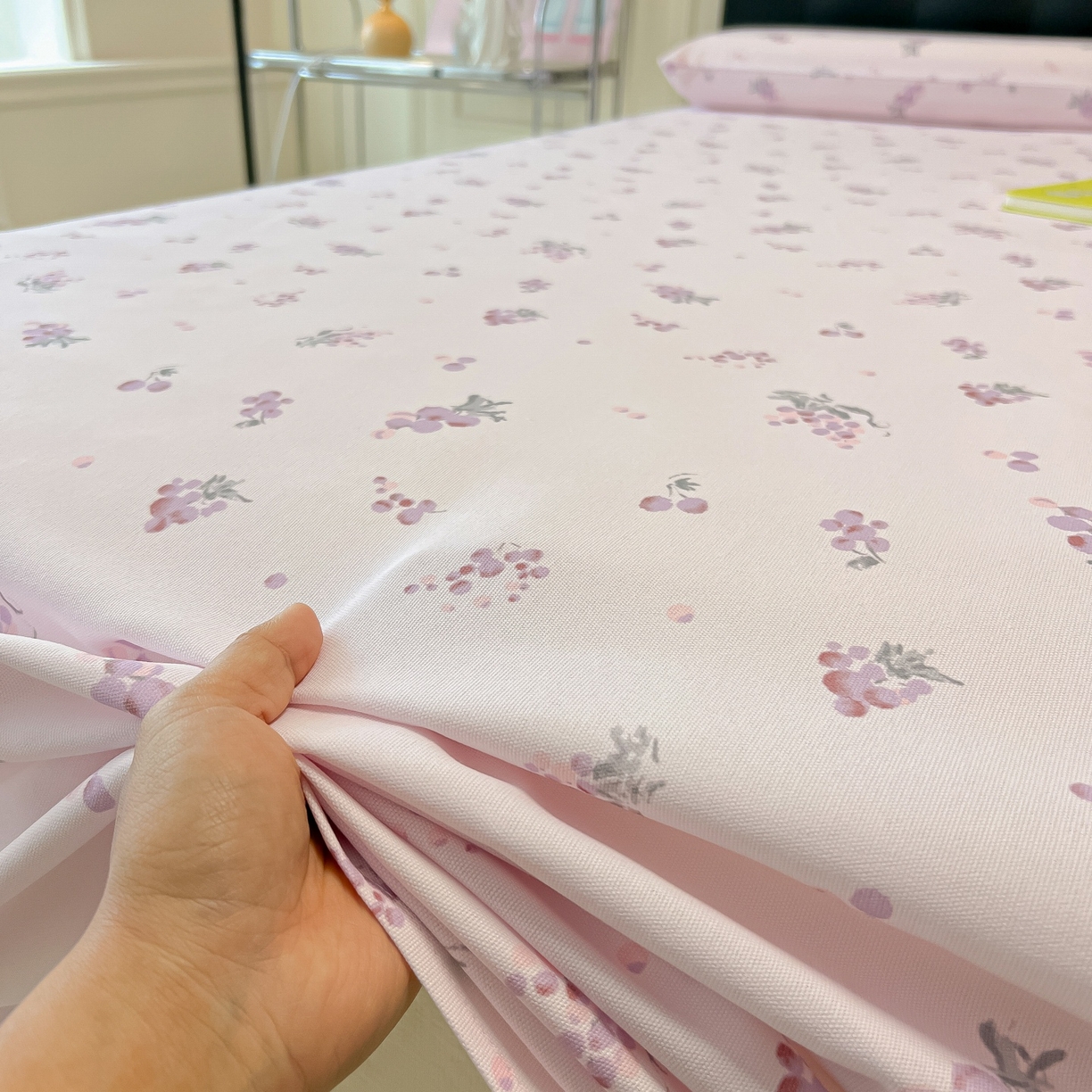 91家纺网 家纺一手货源 找家纺 韩巢家纺 2026新款老粗布床单凉席席子床单单件 葡萄七分甜【老粗布】