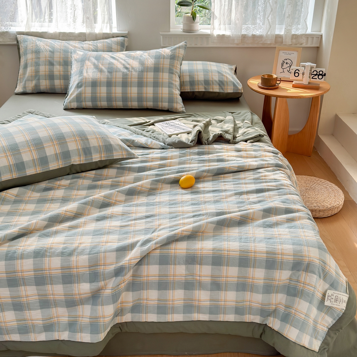 91家纺网 家纺一手货源 找家纺 雯雨家纺 2026新款A类全棉色织里外全棉夏被 遇见兰