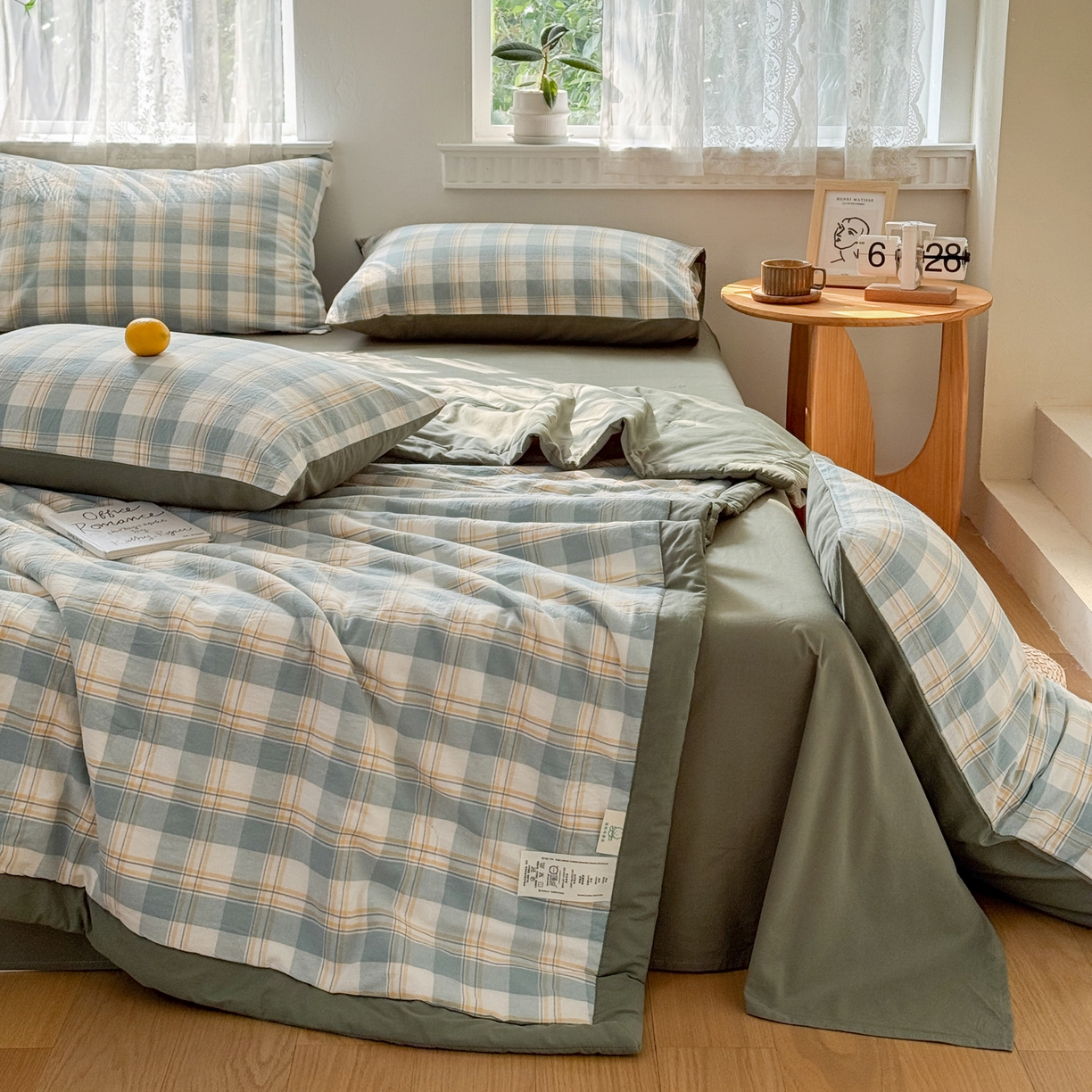 91家纺网 家纺一手货源 找家纺 雯雨家纺 2026新款A类全棉色织里外全棉夏被 遇见兰