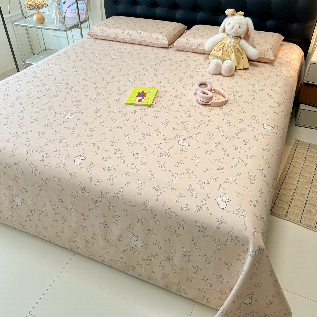 91家纺网 家纺一手货源 找家纺 韩巢家纺 2026新款老粗布床单凉席席子床单单件 森田野园【老粗布】