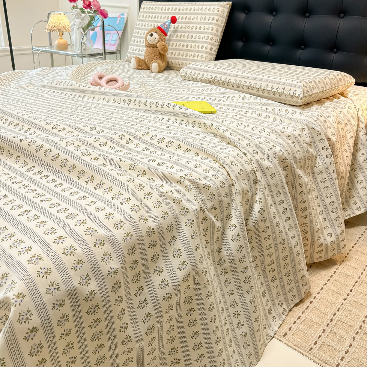 91家纺网 家纺一手货源 找家纺 韩巢家纺 2026新款老粗布床单凉席席子床单单件 素雅【老粗布】