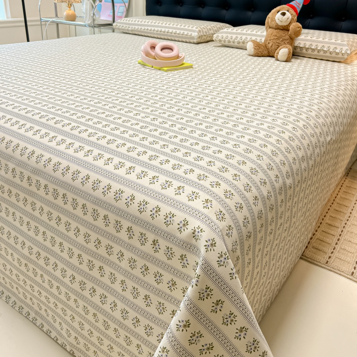 91家纺网 家纺一手货源 找家纺 韩巢家纺 2026新款老粗布床单凉席席子床单单件 素雅【老粗布】